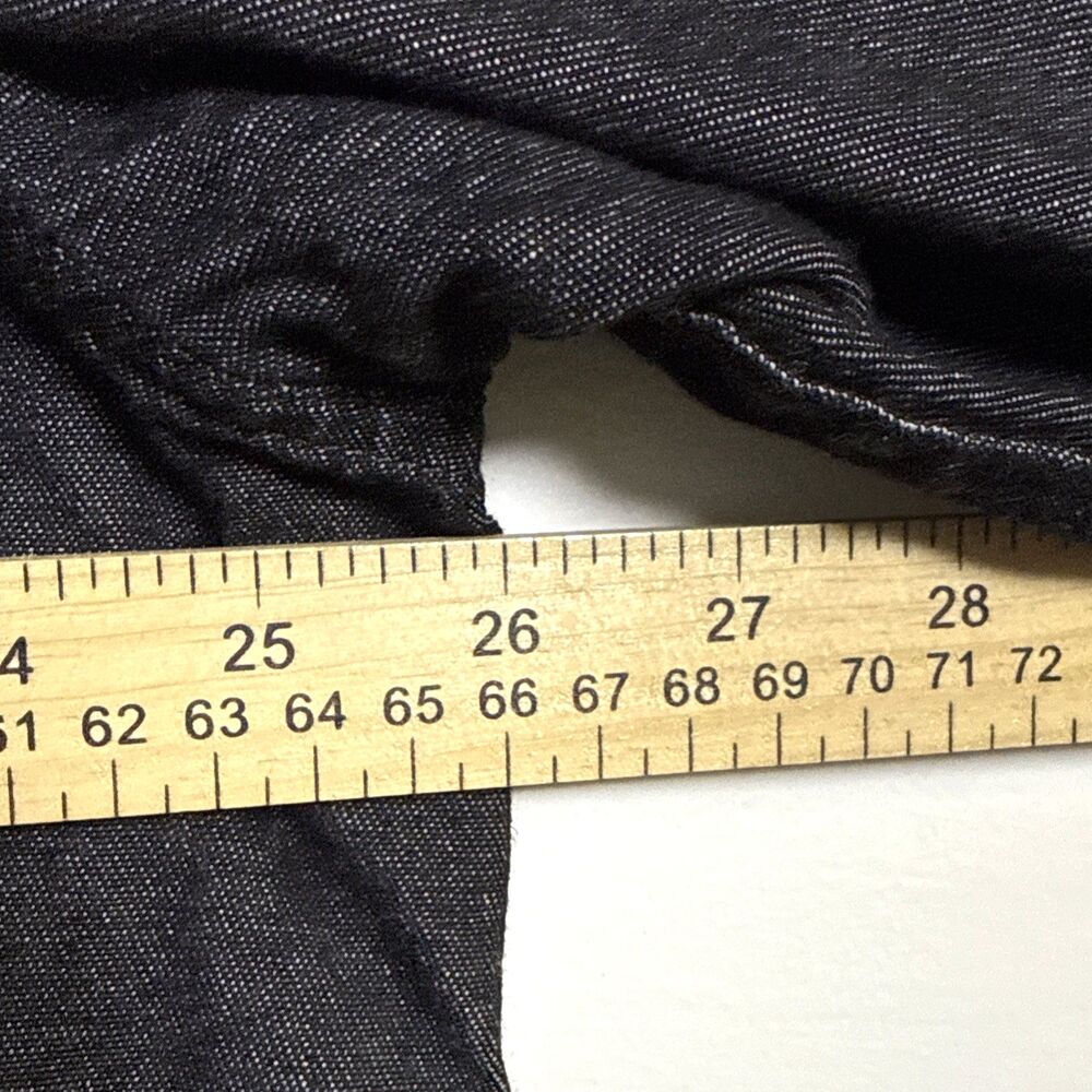 Wrangler Authentics Men's Denim Shirt Size XL Black Wash 100% Cotton Western - Picture 4 of 6